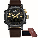 NaviForce Watches Men Luxury Brand Fashion Casual Watch Quartz Clock Men Sport Watches Men's Leather Military Wrist Watch+box