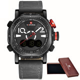 NaviForce Watches Men Luxury Brand Fashion Casual Watch Quartz Clock Men Sport Watches Men's Leather Military Wrist Watch+box