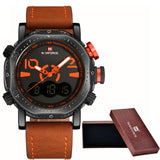 NaviForce Watches Men Luxury Brand Fashion Casual Watch Quartz Clock Men Sport Watches Men's Leather Military Wrist Watch+box