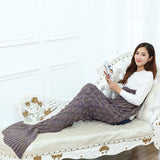 Manta para esperar Carlão Fudiya 140x70CM Mermaid Blanket 180x90CM Adult Mermaid Tail Blanket For Sofa Sleeping