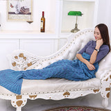 Manta para esperar Carlão Fudiya 140x70CM Mermaid Blanket 180x90CM Adult Mermaid Tail Blanket For Sofa Sleeping