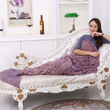 Manta para esperar Carlão Fudiya 140x70CM Mermaid Blanket 180x90CM Adult Mermaid Tail Blanket For Sofa Sleeping