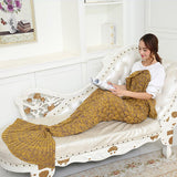 Manta para esperar Carlão Fudiya 140x70CM Mermaid Blanket 180x90CM Adult Mermaid Tail Blanket For Sofa Sleeping