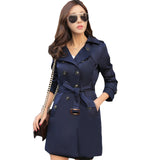 Jacketas Fashion  Women's Elegant Double Breasted  Long Trench