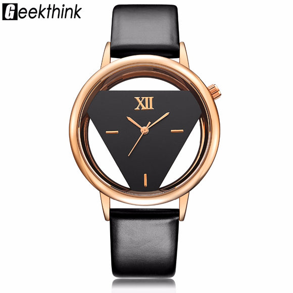 GEEKTHINK Hollow Woman Style Luxury Brand Quartz Watch Women Ladies