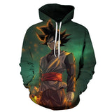 Anime Hoodies Dragon Ball Z Pocket Hooded Sweatshirts Kid Goku