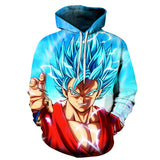 Anime Hoodies Dragon Ball Z Pocket Hooded Sweatshirts Kid Goku