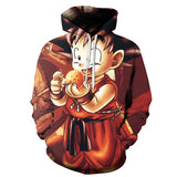 Anime Hoodies Dragon Ball Z Pocket Hooded Sweatshirts Kid Goku