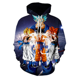 Anime Hoodies Dragon Ball Z Pocket Hooded Sweatshirts Kid Goku