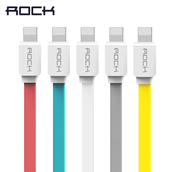 USB Cable for iPhone 8 7 6 6s SE 5s, ROCK Data Sync Flat USB Cable for iPad Eletronics