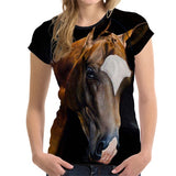 2018 Camiseta FORUDESIGNS Blue Women T Shirt Unicorn Woman Tops  Casual