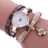 Women Watches Fashion Casual Bracelet Watch Women Relogio Leather Rhinestone