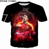 Camiseta Cosmos 2018 Design Cristiano Ronaldo T shirt Women/Men Printed tshirt