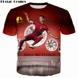 Camiseta Cosmos 2018 Design Cristiano Ronaldo T shirt Women/Men Printed tshirt