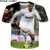 Camiseta Cosmos 2018 Design Cristiano Ronaldo T shirt Women/Men Printed tshirt