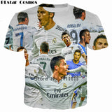 Camiseta Cosmos 2018 Design Cristiano Ronaldo T shirt Women/Men Printed tshirt