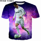 Camiseta Cosmos 2018 Design Cristiano Ronaldo T shirt Women/Men Printed tshirt