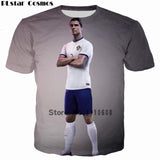 Camiseta Cosmos 2018 Design Cristiano Ronaldo T shirt Women/Men Printed tshirt