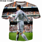 Camiseta Cosmos 2018 Design Cristiano Ronaldo T shirt Women/Men Printed tshirt