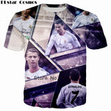 Camiseta Cosmos 2018 Design Cristiano Ronaldo T shirt Women/Men Printed tshirt