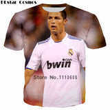 Camiseta Cosmos 2018 Design Cristiano Ronaldo T shirt Women/Men Printed tshirt