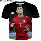 Camiseta Cosmos 2018 Design Cristiano Ronaldo T shirt Women/Men Printed tshirt