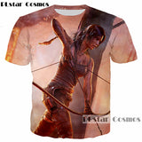 2018 Camisetas  summer New design Fashion 3d Tomb Raider print Men Women