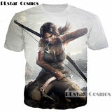 2018 Camisetas  summer New design Fashion 3d Tomb Raider print Men Women