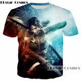 2018 Camisetas  summer New design Fashion 3d Tomb Raider print Men Women