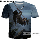 2018 Camisetas  summer New design Fashion 3d Tomb Raider print Men Women