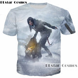 2018 Camisetas  summer New design Fashion 3d Tomb Raider print Men Women