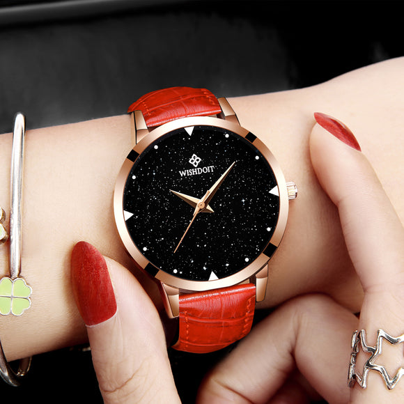 WISHODIT 2018 women watches Fashion women Leather  Watch Relogio