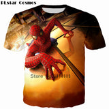 Camisetas New 2018 Spider-Man fighting  3D  T shirt Women/Mens  Superhero