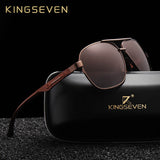 KINGSEVEN 2018 Brand Men Aluminum Sunglasses HD Polarized UV400 Mirror Male Sun Glasses Women For Men Oculos de sol