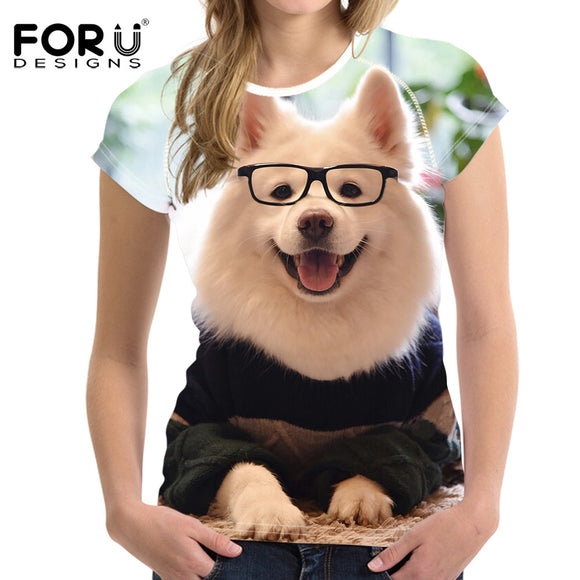 2018 Camisetas 3D  Dog Design Women T Shirt  Summer