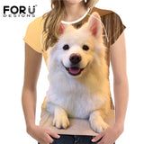 2018 Camisetas 3D  Dog Design Women T Shirt  Summer