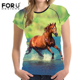 FORUDESIGNS 2018 New Summer T-shirt Women Fashion