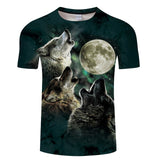 Where Light And Dark Meet by JoJoesart Wolf 3d T-shirt Drop Ship Top Tee Short Sleeve Camiseta Round Neck Tshirt Fashion T-shirt