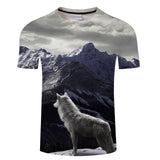 Where Light And Dark Meet by JoJoesart Wolf 3d T-shirt Drop Ship Top Tee Short Sleeve Camiseta Round Neck Tshirt Fashion T-shirt