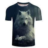 Where Light And Dark Meet by JoJoesart Wolf 3d T-shirt Drop Ship Top Tee Short Sleeve Camiseta Round Neck Tshirt Fashion T-shirt