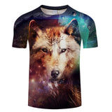 Where Light And Dark Meet by JoJoesart Wolf 3d T-shirt Drop Ship Top Tee Short Sleeve Camiseta Round Neck Tshirt Fashion T-shirt