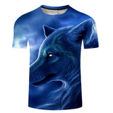 Where Light And Dark Meet by JoJoesart Wolf 3d T-shirt Drop Ship Top Tee Short Sleeve Camiseta Round Neck Tshirt Fashion T-shirt