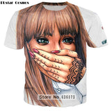 2018 Camiseta Summer New Fashion  Rihanna  Womens casual t shirt