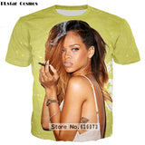 2018 Camiseta Summer New Fashion  Rihanna  Womens casual t shirt