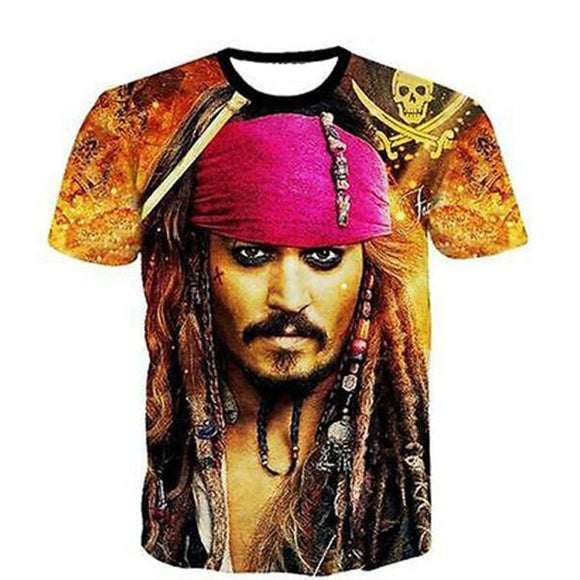 Men/Women 3D T-shirt Personality Pirates of the Caribbean  casual