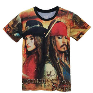 Men/Women 3D T-shirt Personality Pirates of the Caribbean  casual