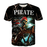 Men/Women 3D T-shirt Personality Pirates of the Caribbean  casual