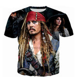 Men/Women 3D T-shirt Personality Pirates of the Caribbean  casual