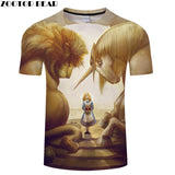 Unicorn&lion 3D Print t shirt Men Women tshirts Summer Funny  2018